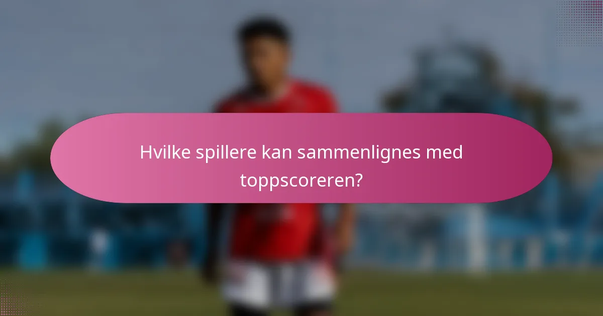 Hvilke spillere kan sammenlignes med toppscoreren?