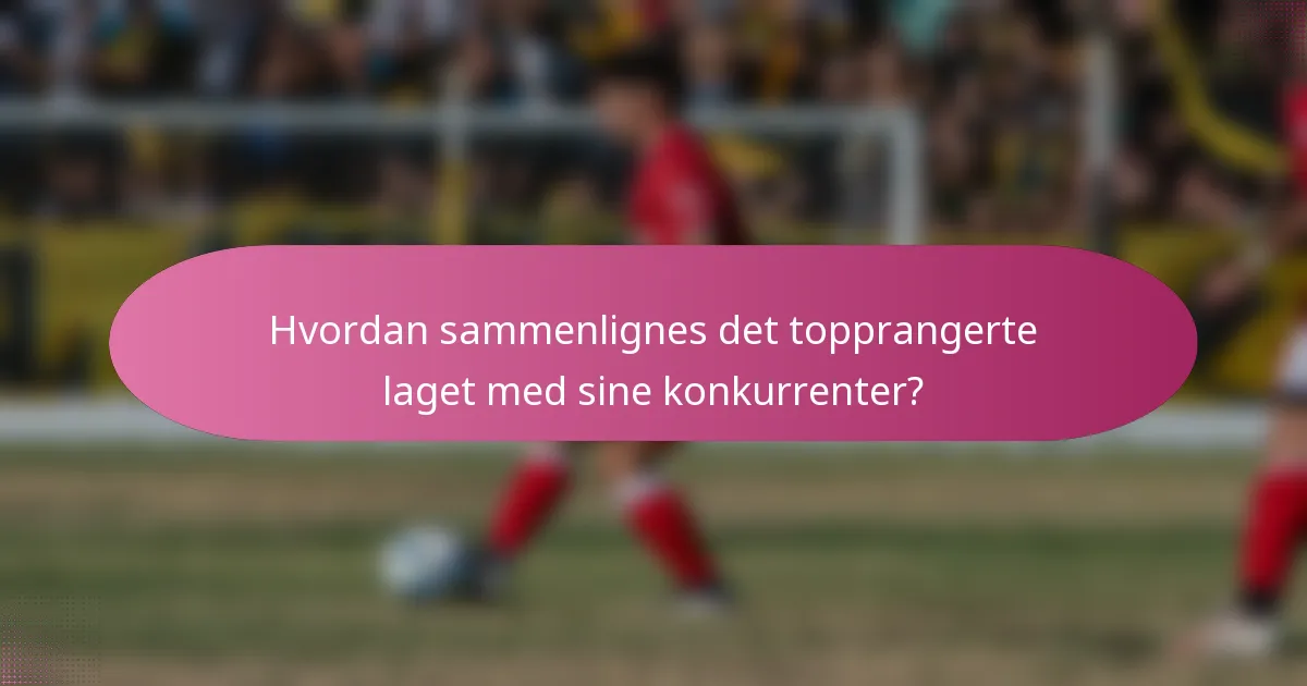 Hvordan sammenlignes det topprangerte laget med sine konkurrenter?